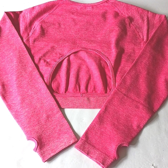 NWT Yoga Work Out Set High-Waisted Leggings Crop Top Pink Size Large - Picture 3 of 16
